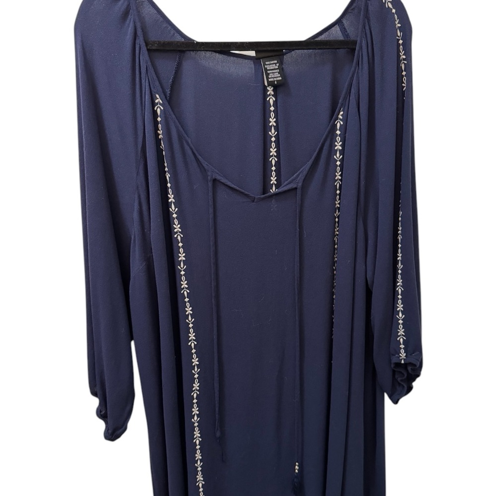 Torrid Blue Embellished Relaxed Blouse